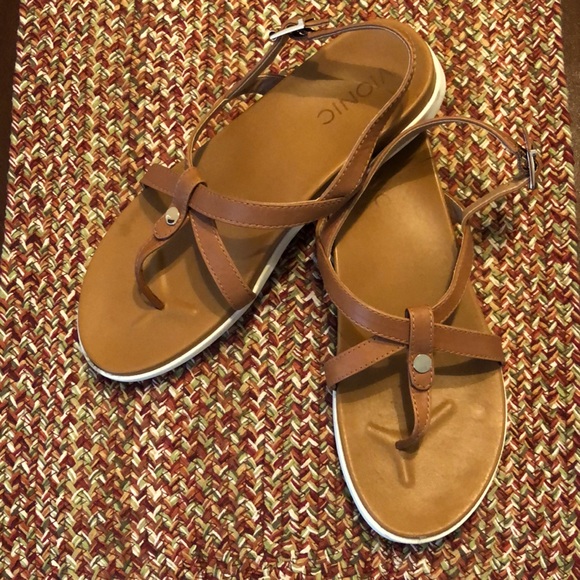 Vionic Shoes | Vionic Brown Strap Sandals | Poshmark